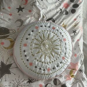 Ariella Starry Sky Metallic Comforter Set with Throw Pillow